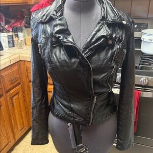 Free People Black Leather Jacket